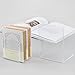 QICI 2 Pack Clear Plastic Bookends Acrylic bookends (Clear Design)