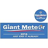 10 Packs Giant Meteor 2016 Just End it Already Bumper Sticker and 10 Packs Round Decals