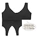 Women's Modal Stretch Cross-Back V-Neck Bralette Comfortable for Sleep/Normal Wear/Sport 3PACK Black M