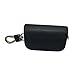 New 1pcs Mesh Black Leather Car Key Wallet Zipper Case Keychain Coin Holder Metal Hook Bag Collection For Land Rover Car Vehicle Auto Lover