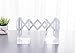 JIARI Book Ends, White Decorative Metal Iron Bookends Holder Stand Desk Nonskid Adjustable Bookend (White)