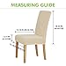 Deconovo Luxury Soft Stretchy Chair Protectors Wrinkle Resistant Short Dining Chair Covers for Kitchen Set of 4 Beige