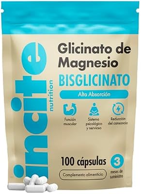 Magnesio bisglicinato - 500 mg - Alta potencia 100 capsulas veganas (3 meses suministro) - Bisglicinato de Alta Biodisponibilidad - Mejora del sueño - Glicinato de Magnesio para dormir