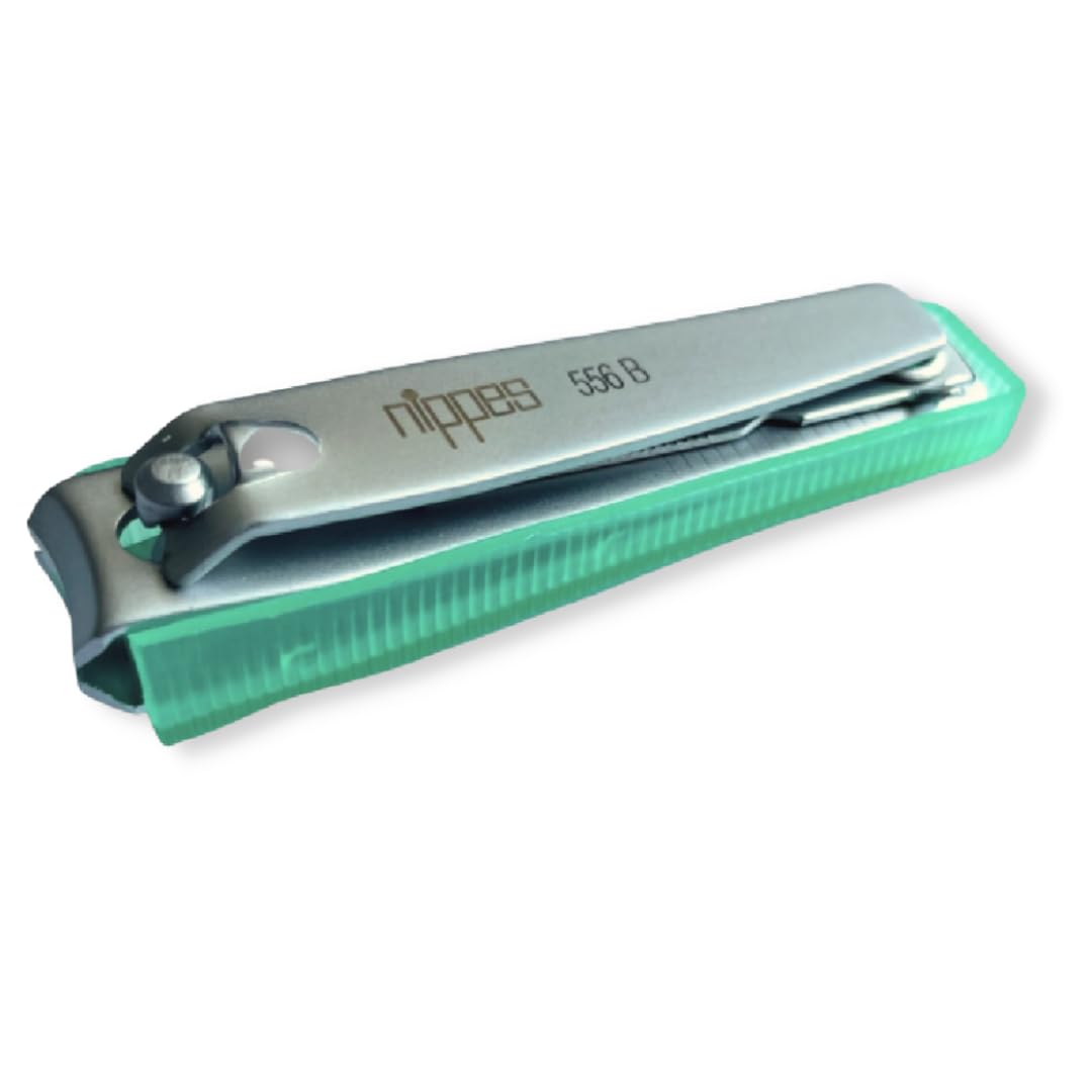 Nippes Nail Clippers for Toenails and Fingernails with Nail Catcher 6 cm Toenail Clippers Nail Care Clippers Nail Clippers Makes it Easier to Shorten Strong and Firm Nails Green