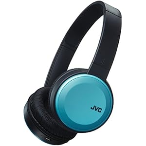 JVC HA-S30BT-A-E Bluetooth on-ear hoofdtelefoon met compacte, opvouwbare constructie, zwart/turquoise