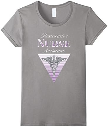 Women's Restorative Nursing Assistant Shirt Restorative Nurse Shirt Large Slate