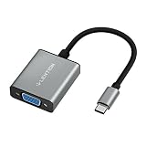 LENTION USB C to VGA Adapter, Type C to VGA Cable Converter Compatible MacBook Pro 13/15/16 (Thunderbolt 3 Port), 2018 2019 MacBook Air & iPad Pro, Samsung, More (Space Gray)