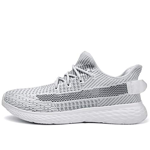 Men's Walking Shoes Casual Sneakers - Athletic Running Non-Slip Lightweight Outdoor Fashion Sneaker MS1936-Grey-US10