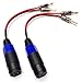 CNCESS CESS-004 Banana Plug to Female Speakon Speaker Adapter Cable 12AWG - 2 Pack (4mm Banana)