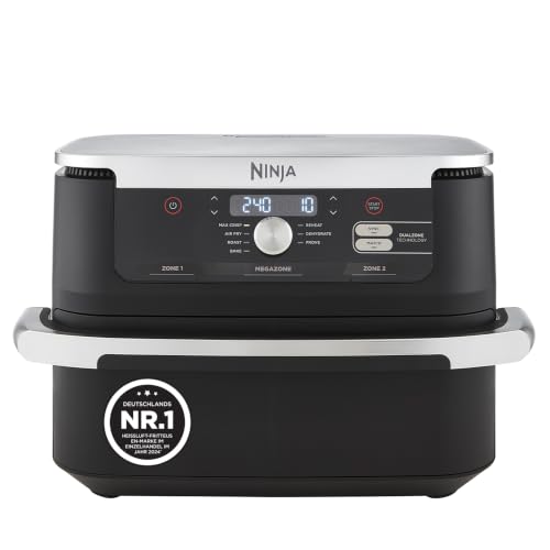Ninja Foodi FlexDrawer Dual Zone Heißluftfritteuse, Schwarz AF500EU