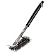 Coralov Grill Brush and Scraper, BBQ Brush for Grill 3-IN-1 18’’ Stainless Steel Bristles Triple Scrubber Barbecue Grill Cleaning Brush for Weber Gas/Charcoal Grilling Grates