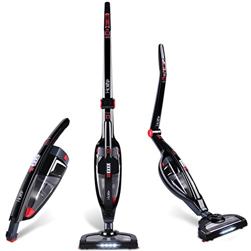 HOLIFE 2-in-1 Cordless Stick Vacuum Cleaner Upright and Handheld Vacuum
Bagless with LED Power Brush, Crevice Tool and HEPA Filtration - Ideal
for Hardwood Floors, Carpet, Car, Pet Hair Dust Cleaning