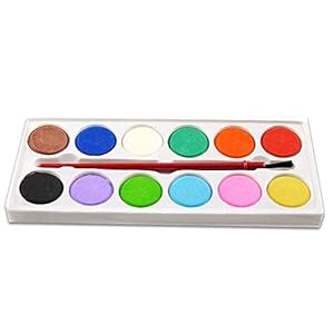 DeoDap Painting Water Color Kit – 12 Shades and Paint Brush (13 Pcs)