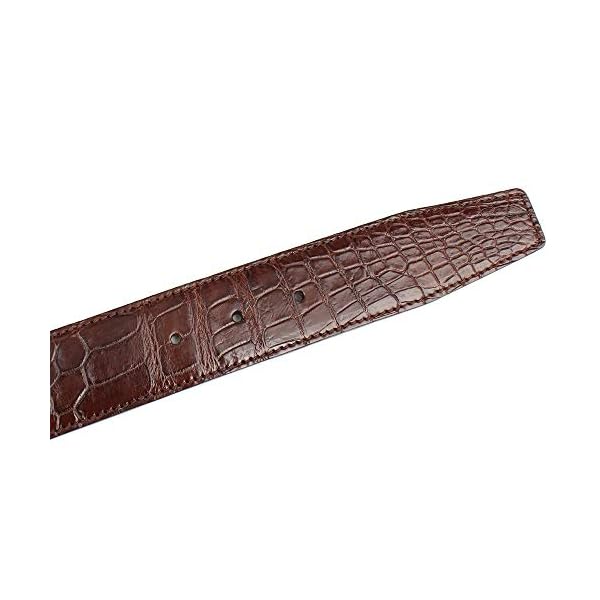 Neil Carden Crocodile Leather Belts for Men Gold Plated with Pure Silver Plate Buckle Belt 403 - Image 7