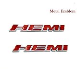 LZLRUN 2pcs Red B186 HEMI Emblem Decal Badge Sticker Dodge Charger Ram 1500 Challenger Jeep Grand Cherokee