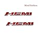 LZLRUN 2pcs Red B186 HEMI Emblem Decal Badge Sticker Dodge Charger Ram 1500 Challenger Jeep Grand Cherokee