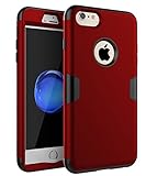 iPhone 6 Plus Case, iPhone 6s Plus Case,TOPSKY Three Layer Heavy Duty High Impact Resistant Hybrid Protective Case For iPhone 6 Plus and iPhone 6s Plus,with Screen Protector and Stylus, Red/Black