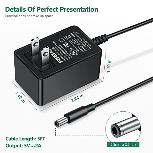FITE ON AC to DC Replacement Automatic Pet Feeder Power Adapter Wall