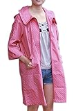 QZUnique Women's Packable Waterproof Rain Jacket Outdoor Raincoat with Zipper
