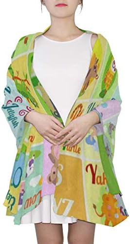 African Elephant Family At Sunset Sheer Scarves Shawl Wrap Outdoor Oblong Chiffon Scarf For Men and Women