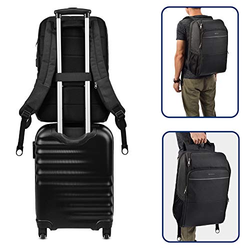 KOPACK Travel Backpack TSA Friendly Business Carry On Laptop Bag 17 Inch with USB Port Flight