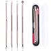 Start 4Pcs Facial Pimple Acne Spot Pimple Remover Blackhead Whitehead Extractor Needles Tool Case