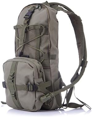 HHIGH Hydration Pack Backpack ,Lightweight waterproof Tactical Rucksack with 2.5L Leak Proof Bladder for Hiking, Cycling, Biking, Running, Walking , Climbing ect (Green)