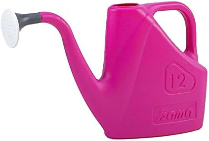 WATERING CAN By Bama Classic Design With An Easy-Grip Handle, Large Capacity Tank, Removable Nozzle, Showerhead Or Direct Pour Options, Make Less Trips To The Faucet (12 Liter, Magenta)