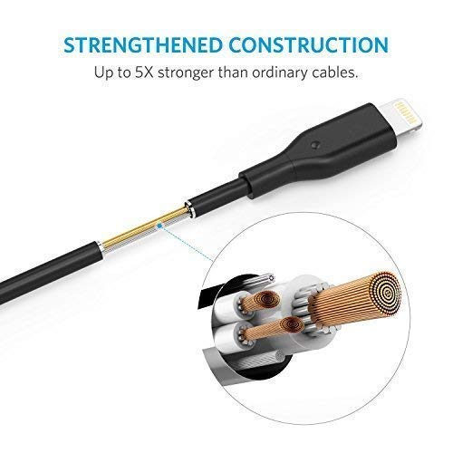 Anker PowerLine Lightning Cable (3ft), MFi Certified HighSpeed