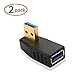 Cable Matters 2-Pack 90 Degree Right Angle USB Adapter Gender Changer
