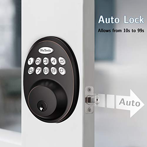 Keyless Entry Door Lock Deadbolt, HuTools Gate Locks with Keypads