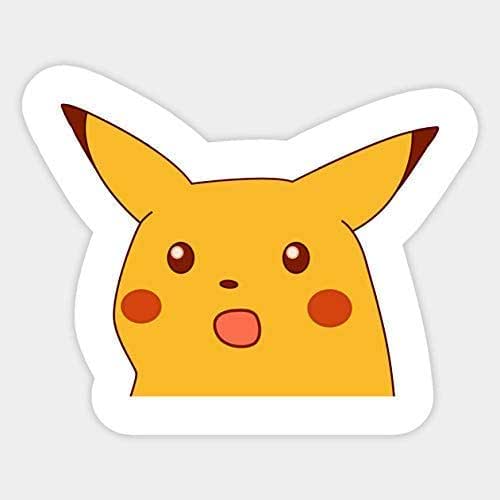 Surprised Pikachu Meme Vinyl Sticker 