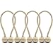 YIDIE 4 Pieces Curtain Tiebacks,Classic Strong Magnetic Window Holdbacks,Home Office Decorative Drapes Holders,Beige/2 Pair