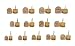 Medigy 13 Pairs Heel Tips Taps Kit High Heel Shoes Repair Caps Shoes Replacement Dowels, U-Shaped, Khaki