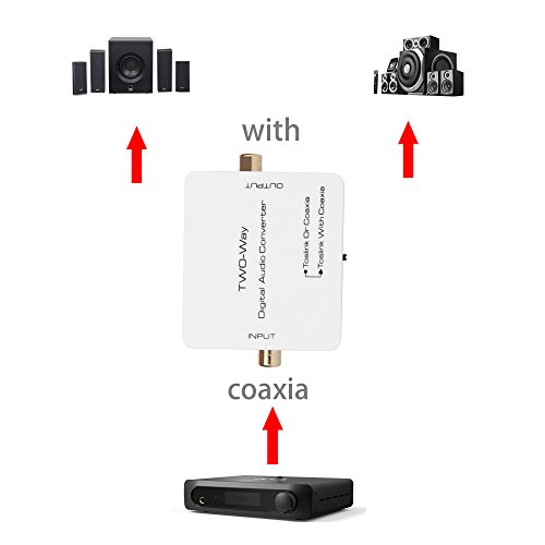 Optical to Coaxial or Coaxial to Optical Digital Audio Converter,Musou