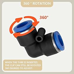 Bwintech 10 Pcs 10mm 90 Degree Elbow Push in