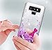 Galaxy Note 9 Case SunStory Luxury Fashion Design with Moving Shiny Quicksand Glitter and Double Protection with PC Layer and TPU Bumper Case for Samsung Galaxy Note 9 Phone (Purple)