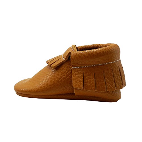 image for YIHAKIDS Baby Tassel Shoes Soft Leather Sole Infant Shoes Baby Moccasi
