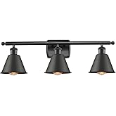 Innovations 516-3W-BK-M8 3 Light Bathroom Fixture, Matte Black