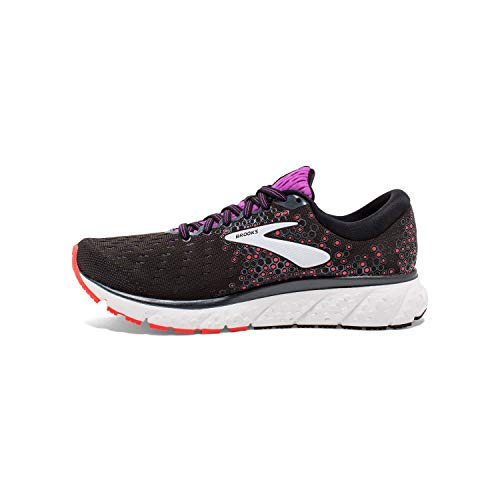 Brooks Womens Glycerin 17 Running Shoe - Black/Fiery Coral/Purple - B - 7.0 - Thumbnail 3