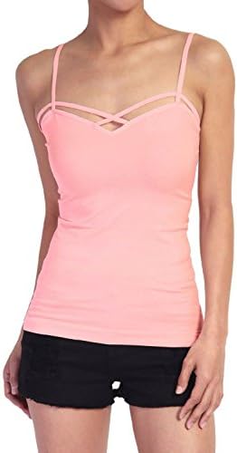 Dustin Clothes Women'S Crisscross Strappy Tank Top Stretch Sexy Layering Cami Camisole