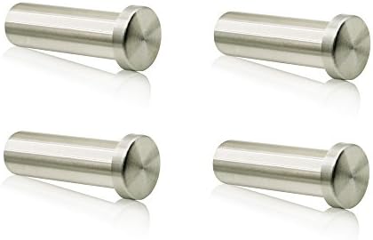 NELXULAS Brushed Stainless Steel Single Bath Towel Hooks, coat hook, Robe hanger Heavy Duty Wall Mount Hook,for Bedroom,Living room, Bathroom, Fitting room and Office (2" , 4 PCS)