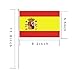 Kind Girl 25 Pack Hand Held Small Mini Flag Spain Flag Spanish Flag Stick Flag Round Top National Country Flags,Party Decorations Supplies for Parades,World Cup,Festival Events,International Festival