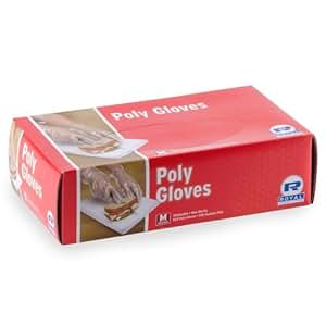 Amazon.com: Disposable Poly Gloves - Medium 500 / Box for
