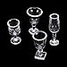 Dollhouse Accessories, 34pcs Doll Cups Micro Dollhouse Accessories Transparent Plastic Wine Glass Beer Mug Drinking Cup Teacup and Wine Glass Set Miniature Dollhouse Kitchen Accessories