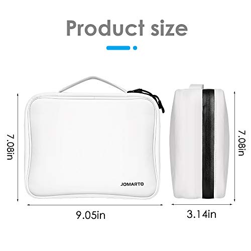JOMARTO Tyvek Toiletry Bag for Women and Men, Hanging Bathroom Shower Travel Toiletry Bag, Portable Compact Water-resistant Makeup Bag with Hanging Hook for Full Sized Container, Toiletries 5 JOMARTO Tyvek Toiletry Bag for Women and Men, Hanging Bathroom Shower Travel Toiletry Bag, Portable Compact Water-resistant Makeup Bag with Hanging Hook for Full Sized Container, Toiletries