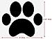 SecurePro Products - 16 Large Paw Prints Premium Quality Decal Stickers - Our Amazing Super Tac Adhesive Holds Strong; Easily Re-Position and Reuse, Easy to Remove, 5.25