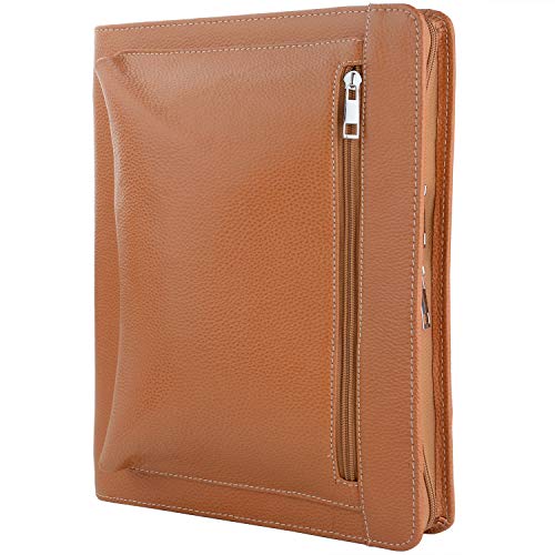 Brown Leather Portfolio with Notepad Space for 12.9 inch iPad Pro