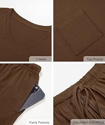 RUBZOOF Women's Short Sleeve Pajama Sets with