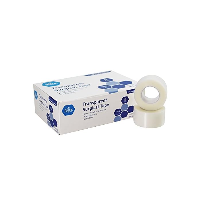 Medpride Transparent Surgical Tape, Pack of 12, Size - 1" x 10 Yards